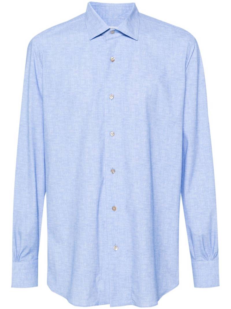 Mazzarelli Freetime stretch-jersey shirt - Blue von Mazzarelli