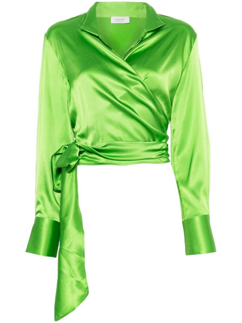 Mazzarelli Frida wrap shirt - Green von Mazzarelli