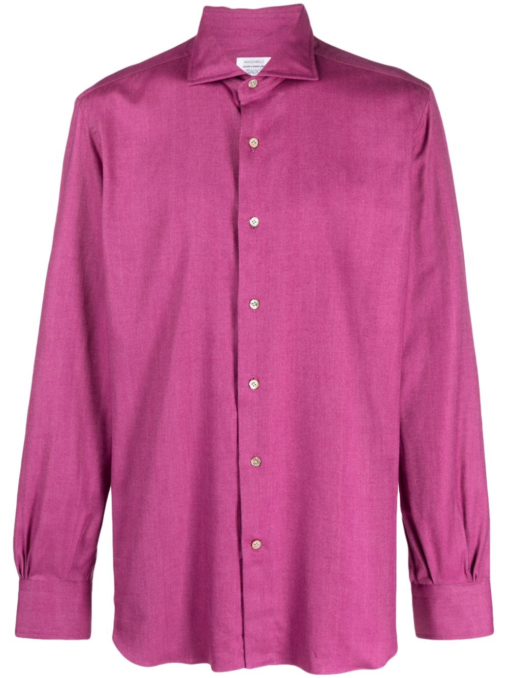 Mazzarelli cutaway-collar cotton-blend shirt - Pink von Mazzarelli