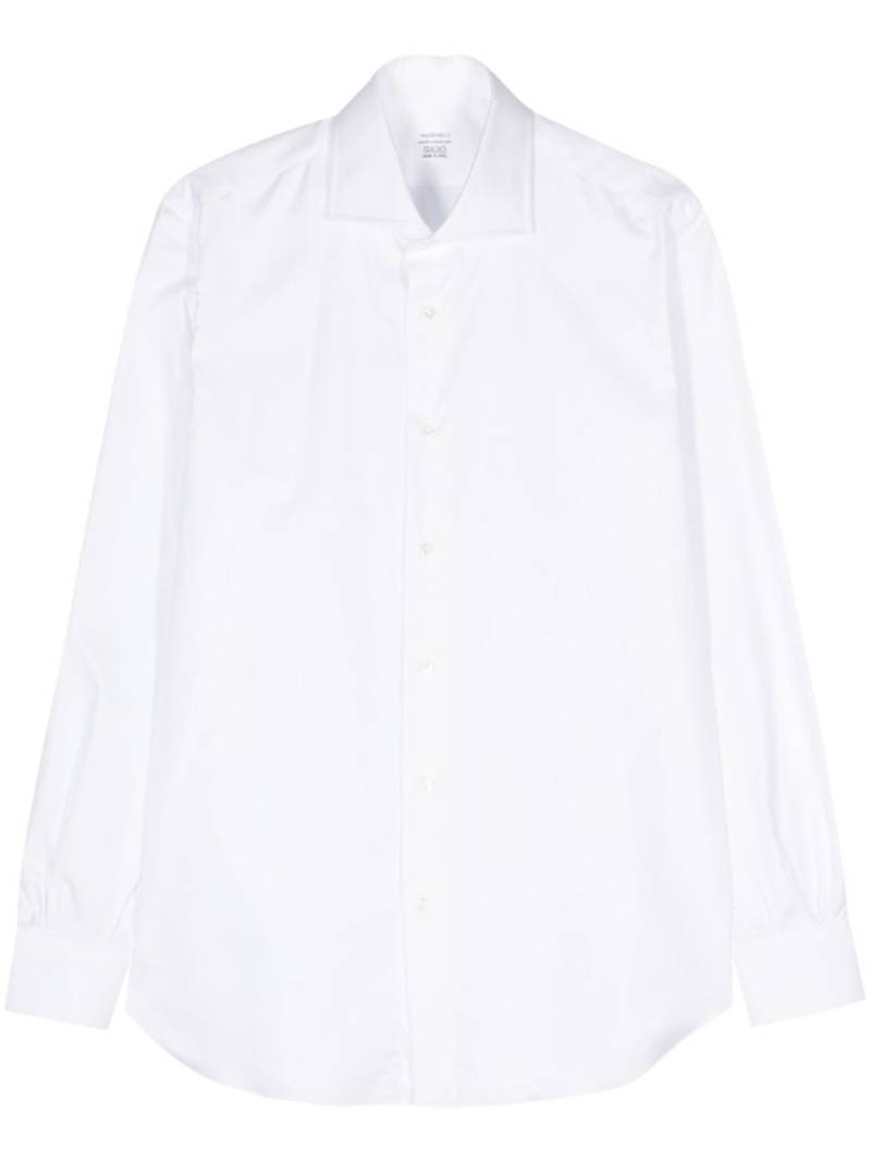 Mazzarelli long-sleeve cotton shirt - White von Mazzarelli