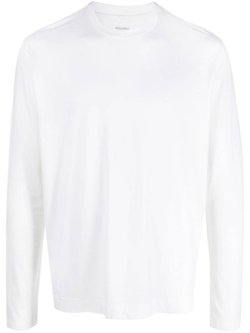 Mazzarelli round-neck wool T-shirt - White von Mazzarelli