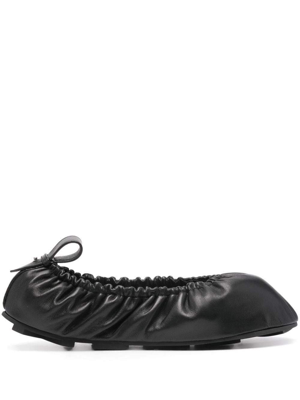 Medea leather ballerina shoes - Black von Medea