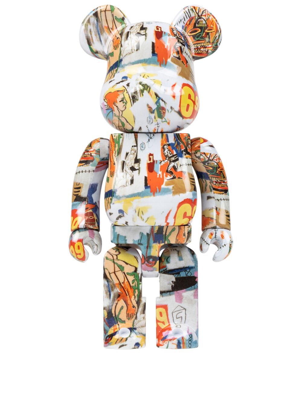 MEDICOM TOY Andy Warhol x Jean Michel Basquiat BE@RBRICK #4 400% figure - White von MEDICOM TOY