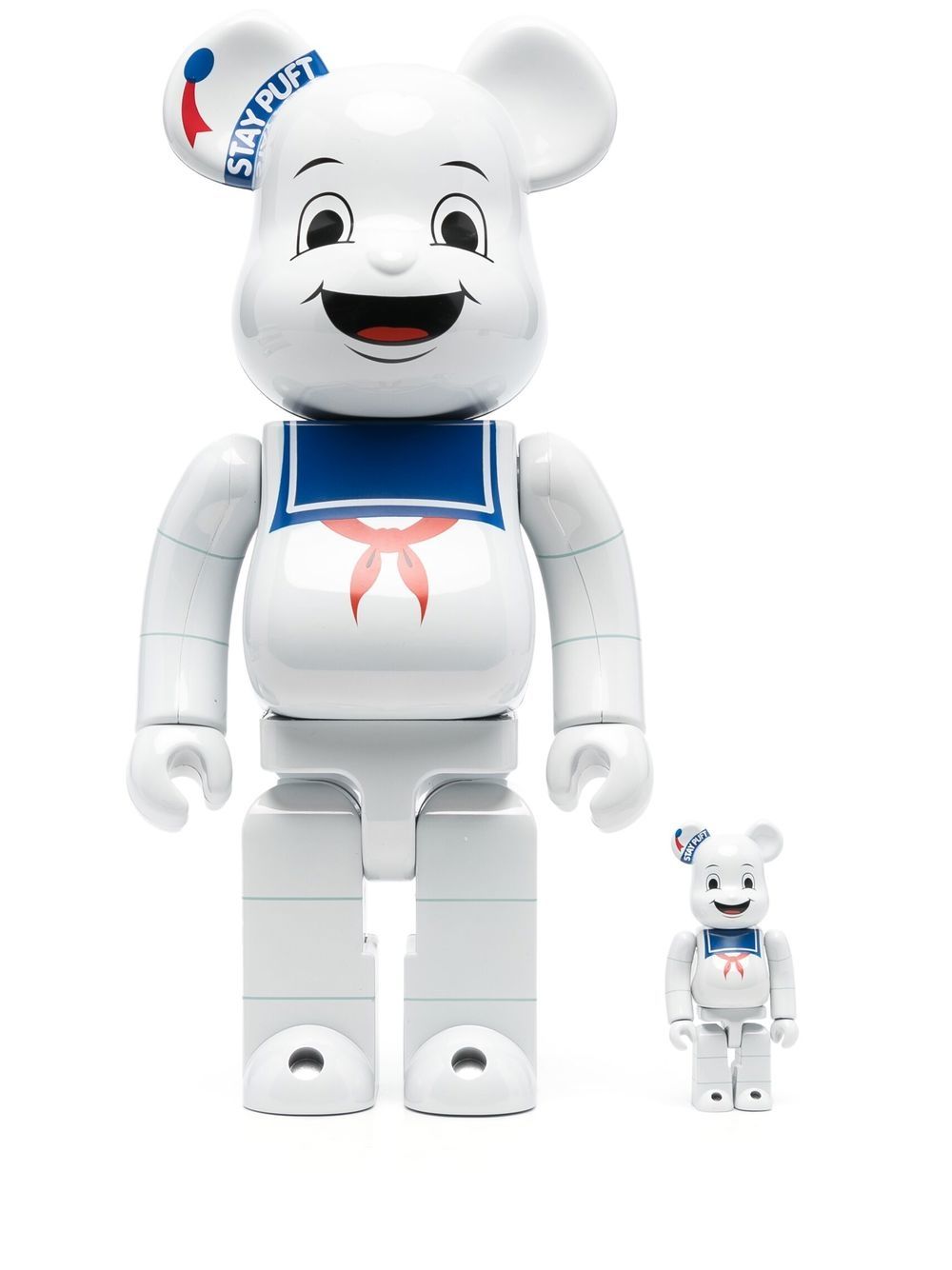 MEDICOM TOY Stay Puft Marshmallow BE@RBRICK 100% and 400% figure set - White von MEDICOM TOY