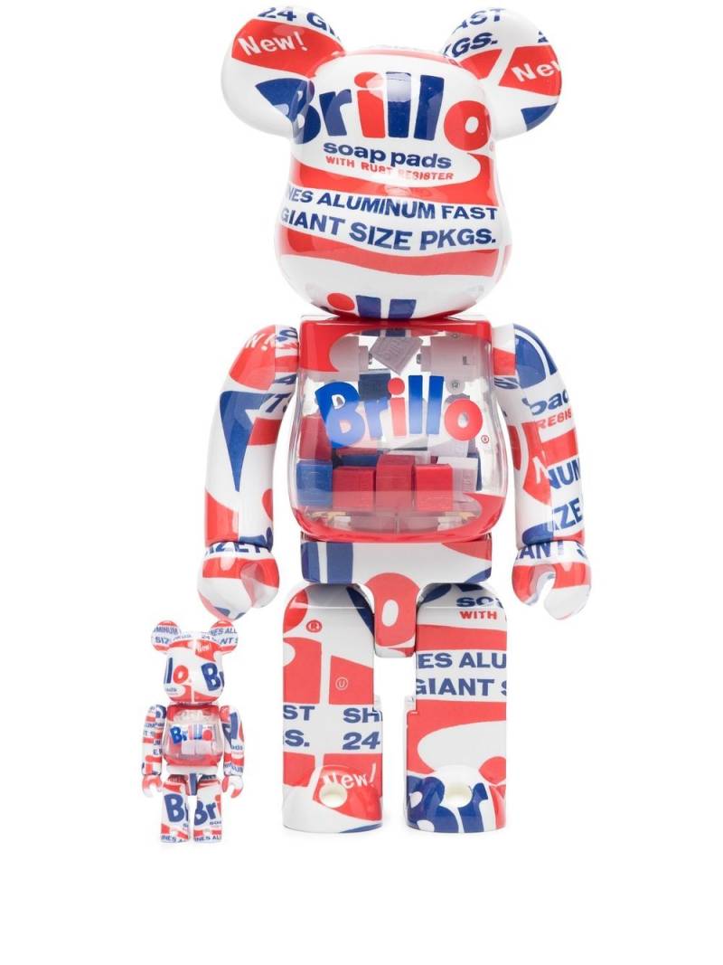 MEDICOM TOY x Andy Warhol Brillo BE@RBRICK 100% and 400% figure set - Red von MEDICOM TOY