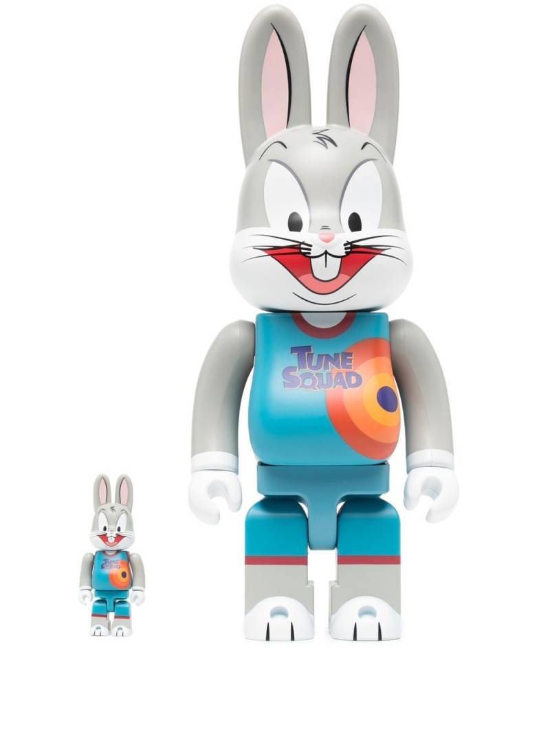 MEDICOM TOY x Space Jam Rabbrick Bugs Bunny BE@RBRICK 100% and 400% figure set - Grey von MEDICOM TOY