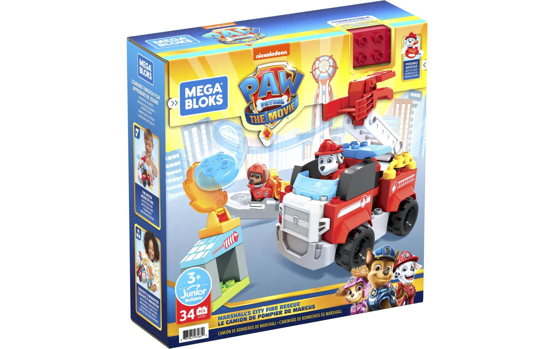 MEGA BLOKS Spielzeug-Auto »Paw Patrol Feuerwehr Spielset«, (32 tlg.)