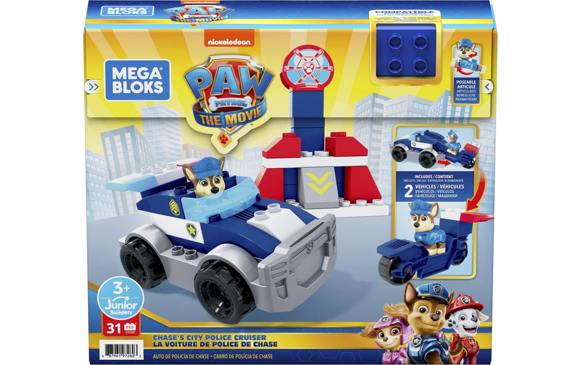 MEGA BLOKS Spielzeug-Auto »Paw Patrol Polizei Spielset«, (30 tlg.) von Mega Bloks