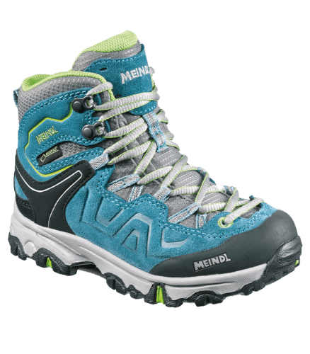 Meindl Wanderschuh Litepeak GTX Kinder - petrol/lemon (Grösse: 34) von Meindl