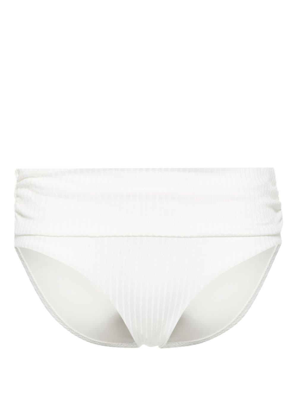 Melissa Odabash Bel Air ribbed bikini bottom - White von Melissa Odabash