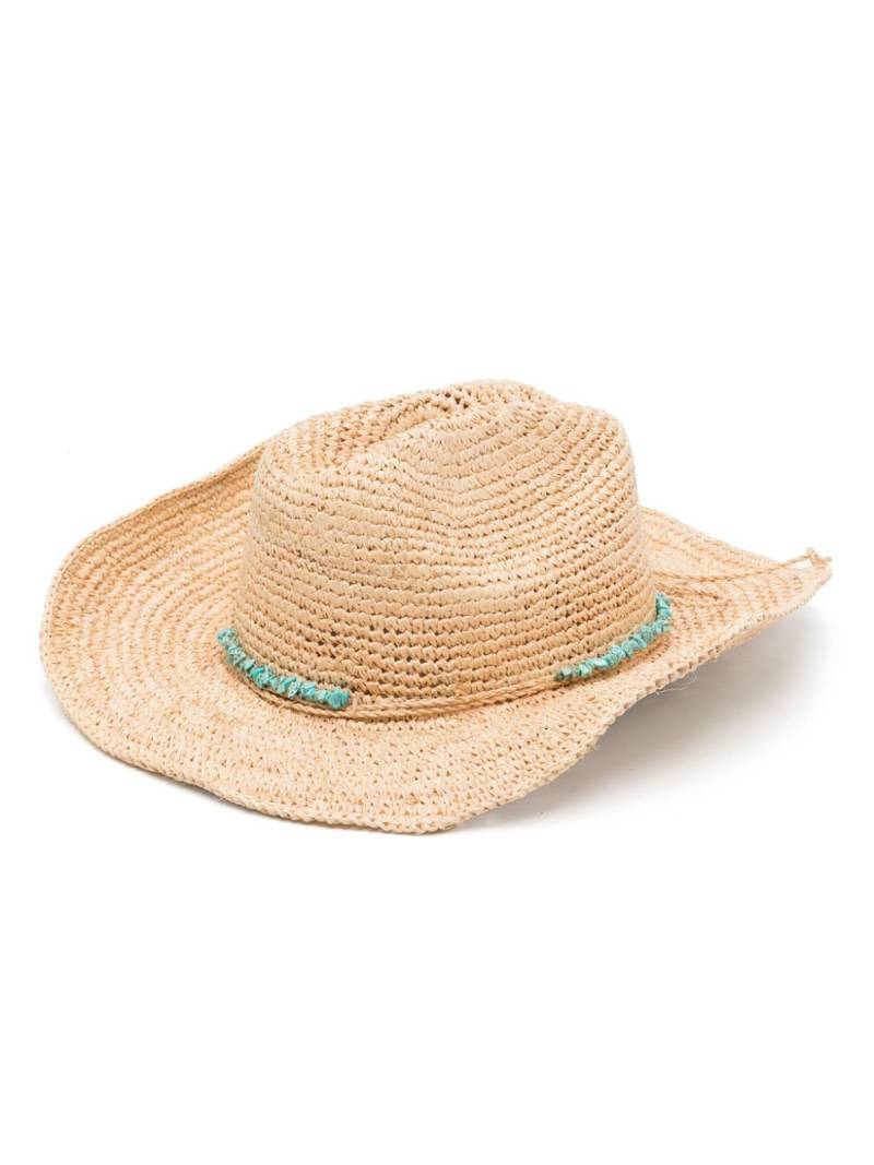 Melissa Odabash raffia cowboy hat - Neutrals von Melissa Odabash