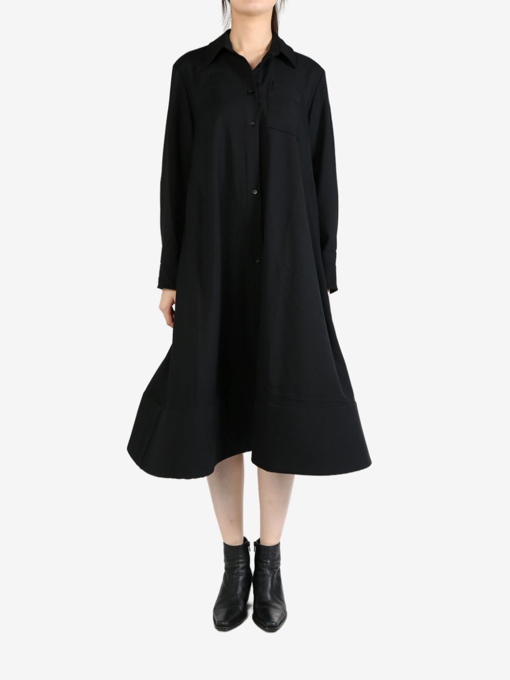 Melitta Baumeister button-up midi dress - Black von Melitta Baumeister