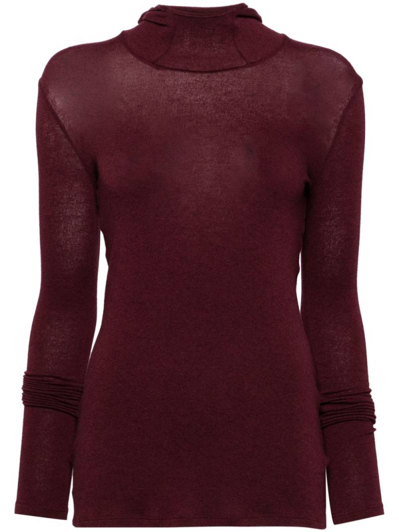 Melitta Baumeister long sleeves knitted top - Red von Melitta Baumeister