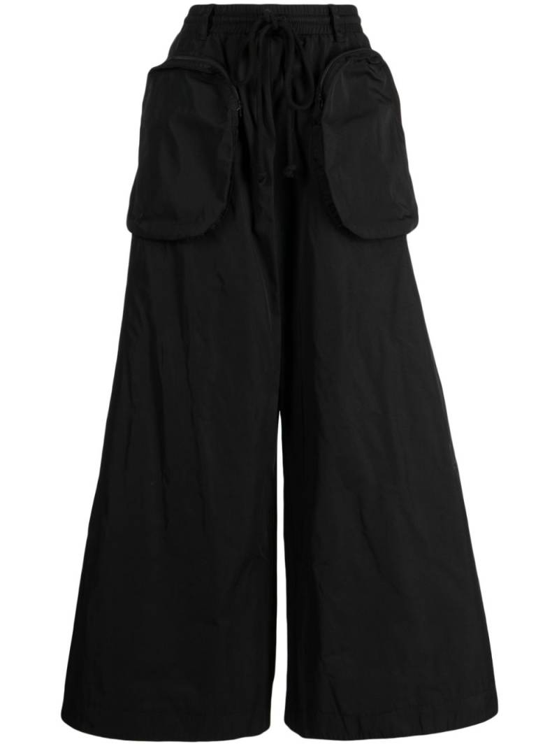 Melitta Baumeister oversized-pockets wide-leg trousers - Black von Melitta Baumeister