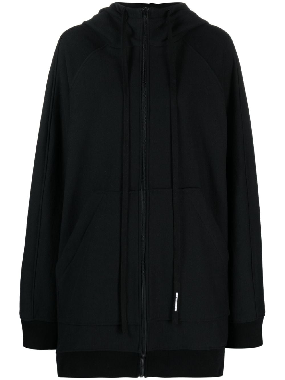 Melitta Baumeister panelled zipped cotton hoodie - Black von Melitta Baumeister