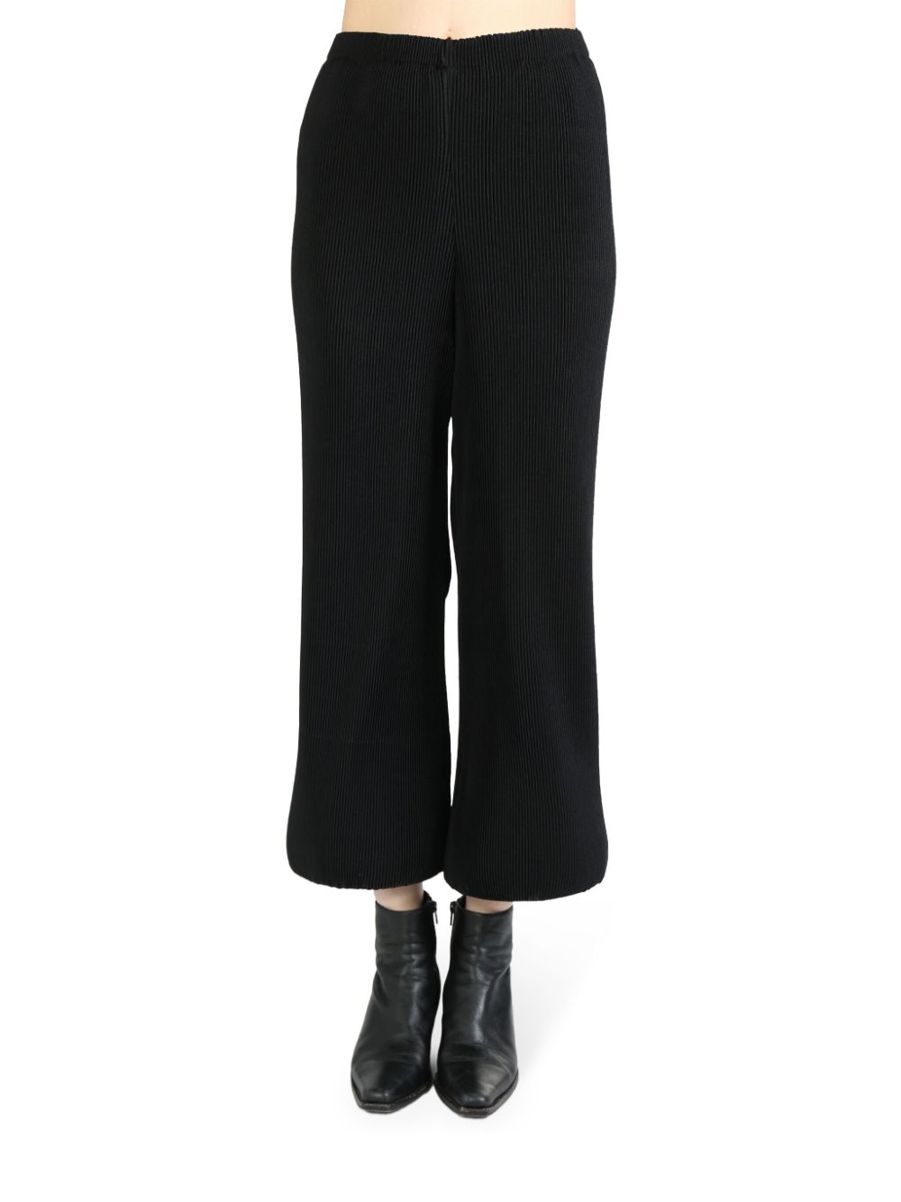 Melitta Baumeister plissé cropped trousers - Black von Melitta Baumeister