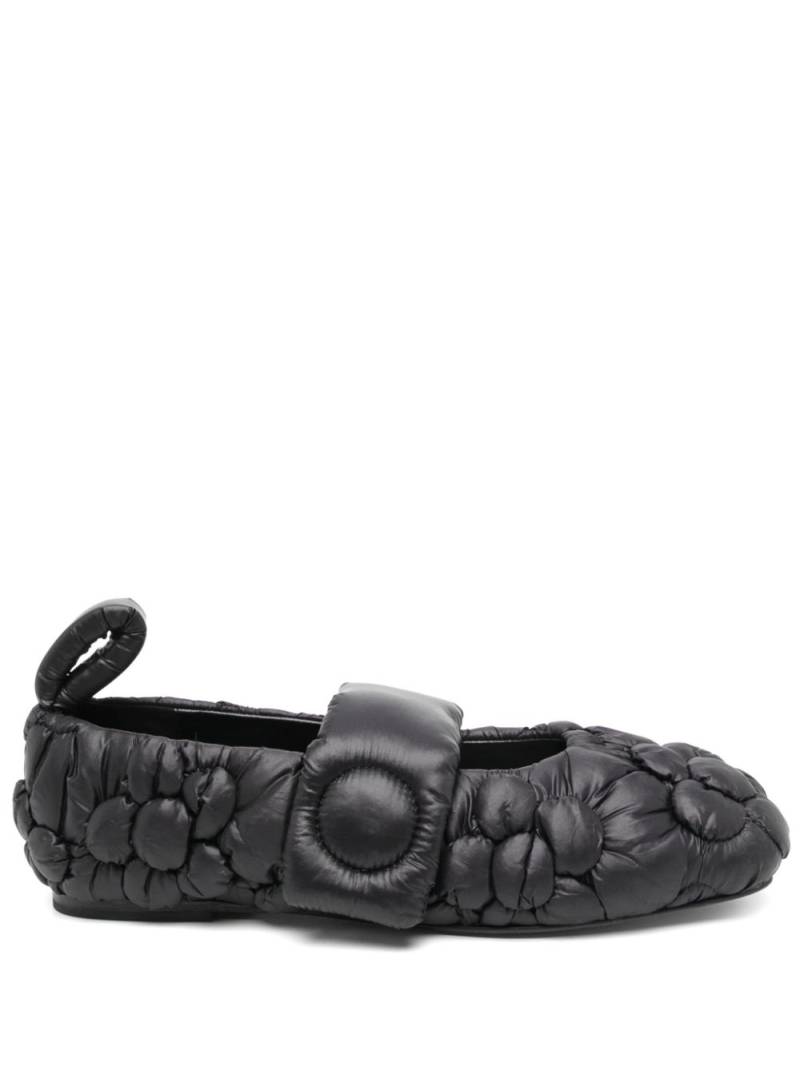 Melitta Baumeister quilted ballerina shoes - Black von Melitta Baumeister