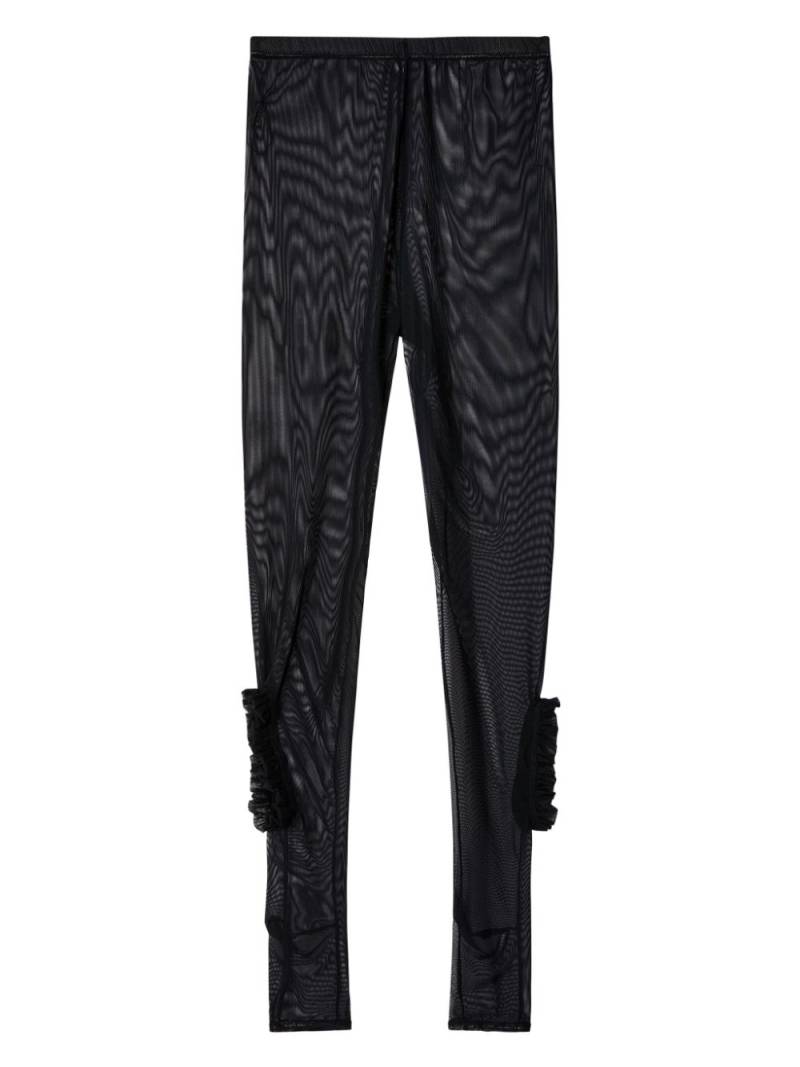 Melitta Baumeister ruffle-detail leggings - Black von Melitta Baumeister