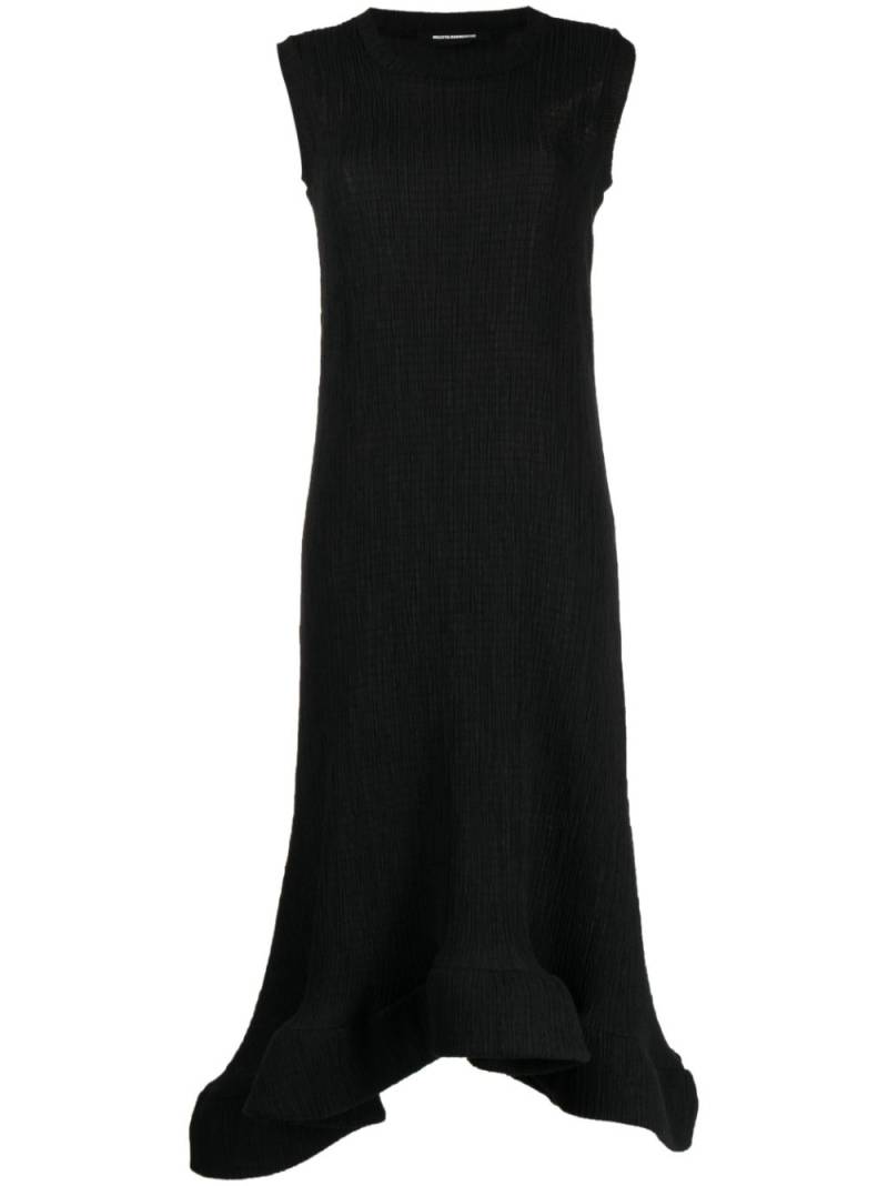 Melitta Baumeister ruffle hem mid-length dress - Black von Melitta Baumeister