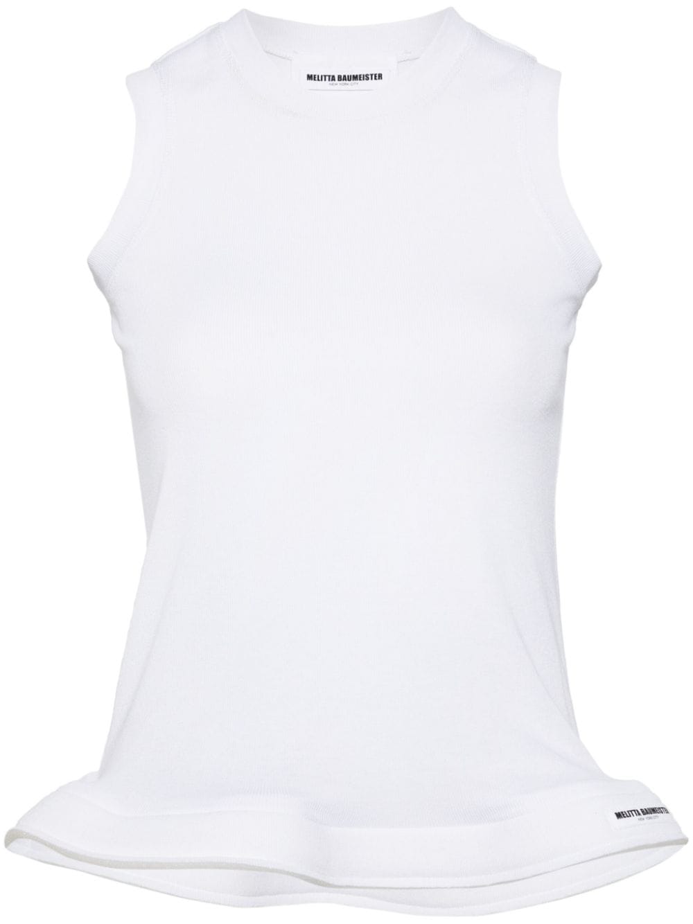 Melitta Baumeister sleeveless peplum top - White von Melitta Baumeister