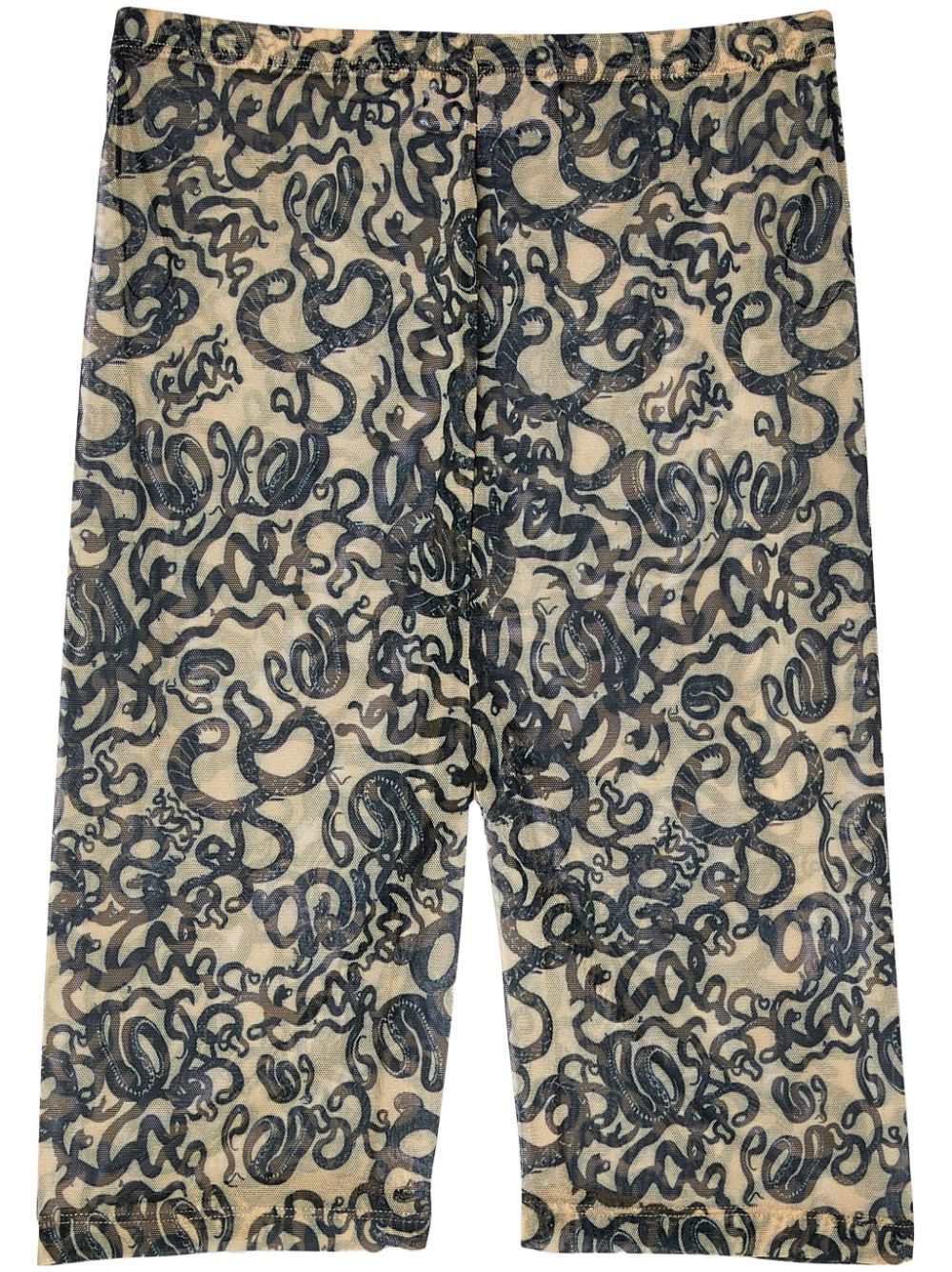 Melitta Baumeister snake-tattoo biker leggings - Neutrals von Melitta Baumeister