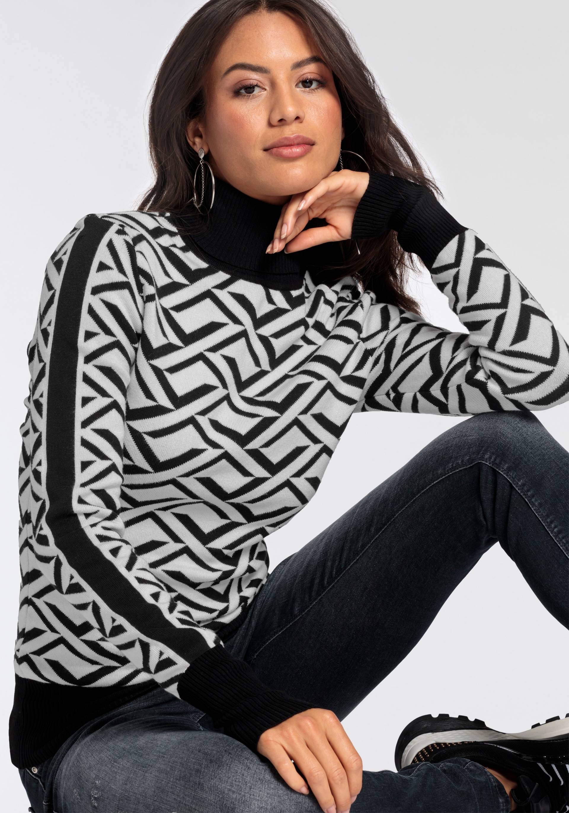 Melrose Rollkragenpullover, mit Jacquard-Muster - NEUE KOLLEKTION Melrose Rollkragenpullover, mit Jacquard-Muster - NEUE KOLLEKTION von Melrose