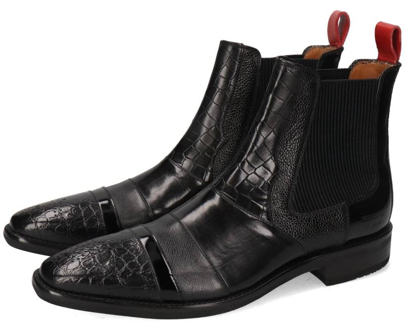 Melvin & Hamilton Chelseaboots »Elvis 12 - vegetabil gegerbt«, Business Schuh, Anzugschuh, Stiefelette mit Reptilien Prägung von Melvin & Hamilton