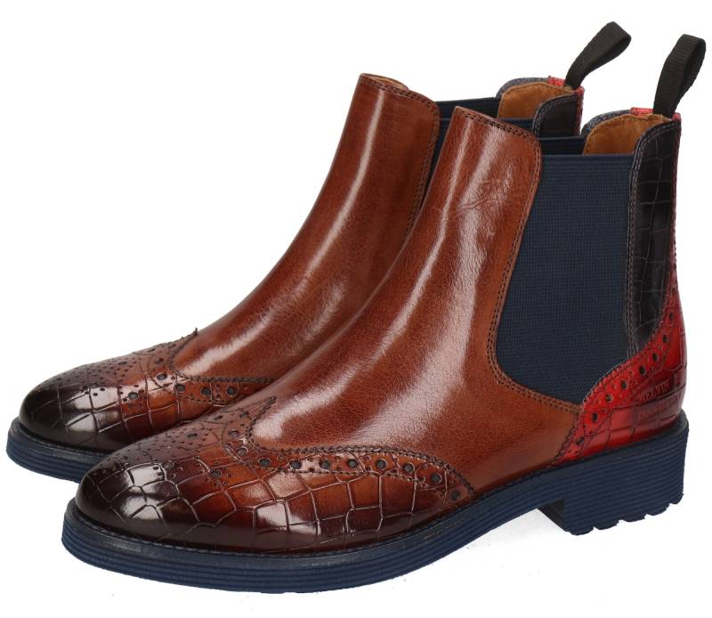 Melvin & Hamilton Chelseaboots »Selina 6 - vegetabil gegerbt«, Brogue, Anzugschuh, Stiefelette mit Lyralochung von Melvin & Hamilton