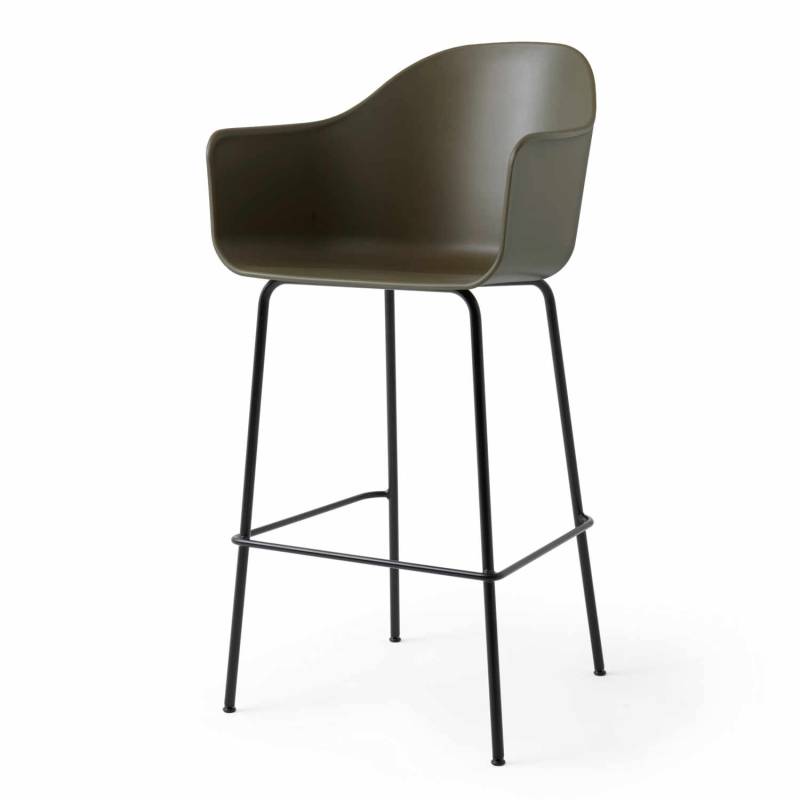 Harbour Counter Chair Barstuhl, Sitzschale olive von Audo Copenhagen