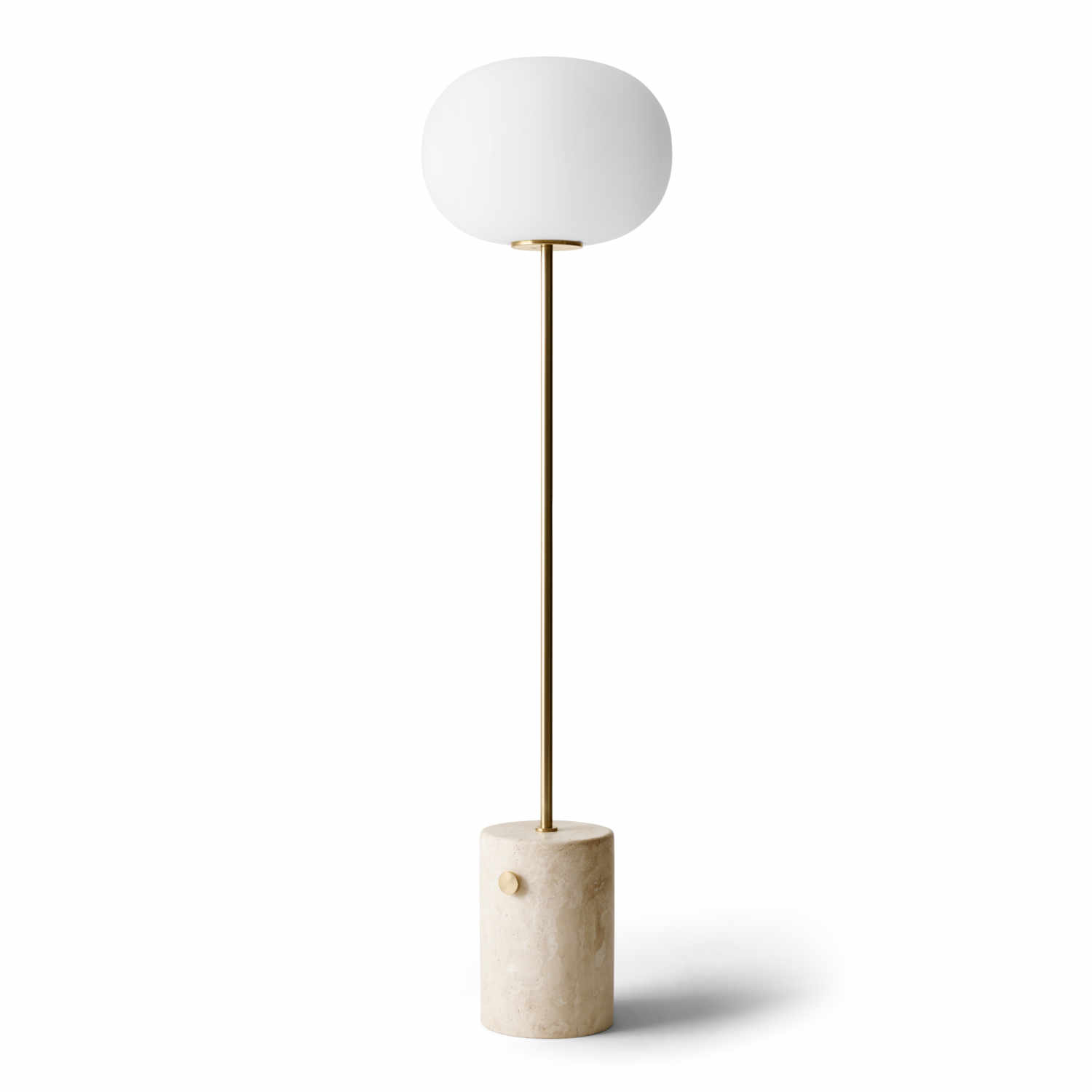 JWDA Floor Lamp Stehleuchte, Ausführung marmor travertine - messing gebürstet von Audo Copenhagen