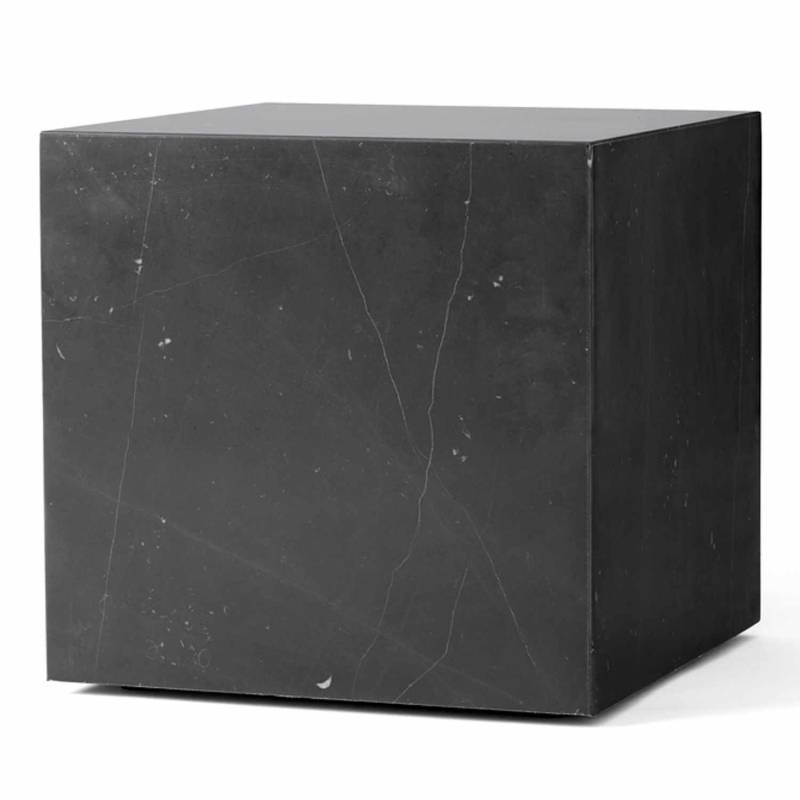 Plinth Couchtisch, Grösse b.40 x t.40 x h.40 cm, Marmor marquina von Audo Copenhagen