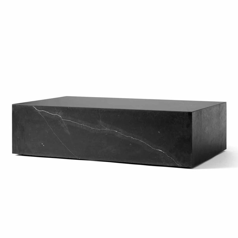 Plinth Couchtisch, Grösse l.100 x b.60 x h.27 cm, Marmor marquina von Audo Copenhagen