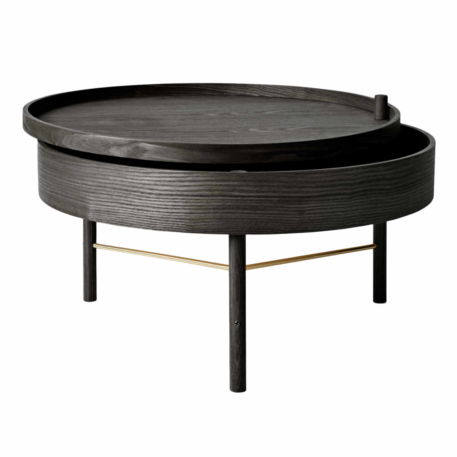 Turning Table Beistelltisch, Ausführung schwarze esche/messing Turning Table Beistelltisch, Ausführung schwarze esche/messing von Audo Copenhagen
