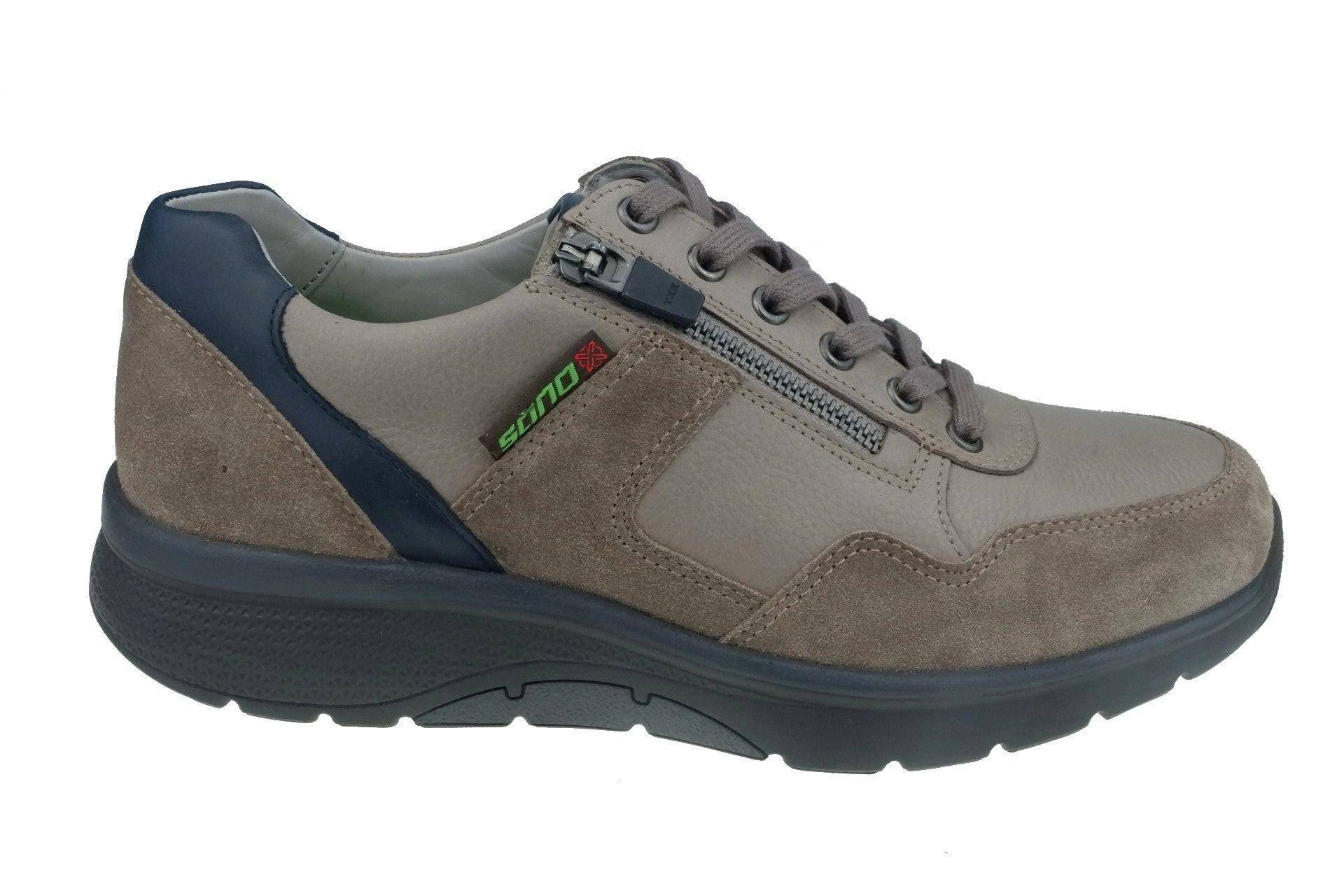 Amory - Leder Wandersneaker Herren Grau 45 von Mephisto