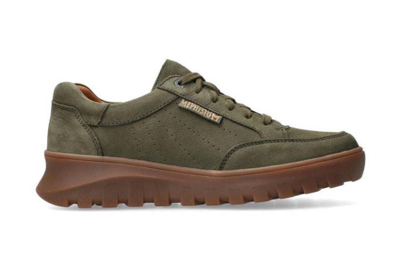 Flynn - Nubuk Sneaker Herren Grün 41 von Mephisto