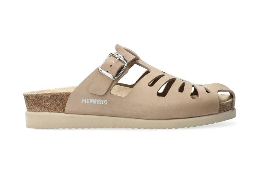 Hedina - Nubuk Sandale Damen Beige 37 von Mephisto