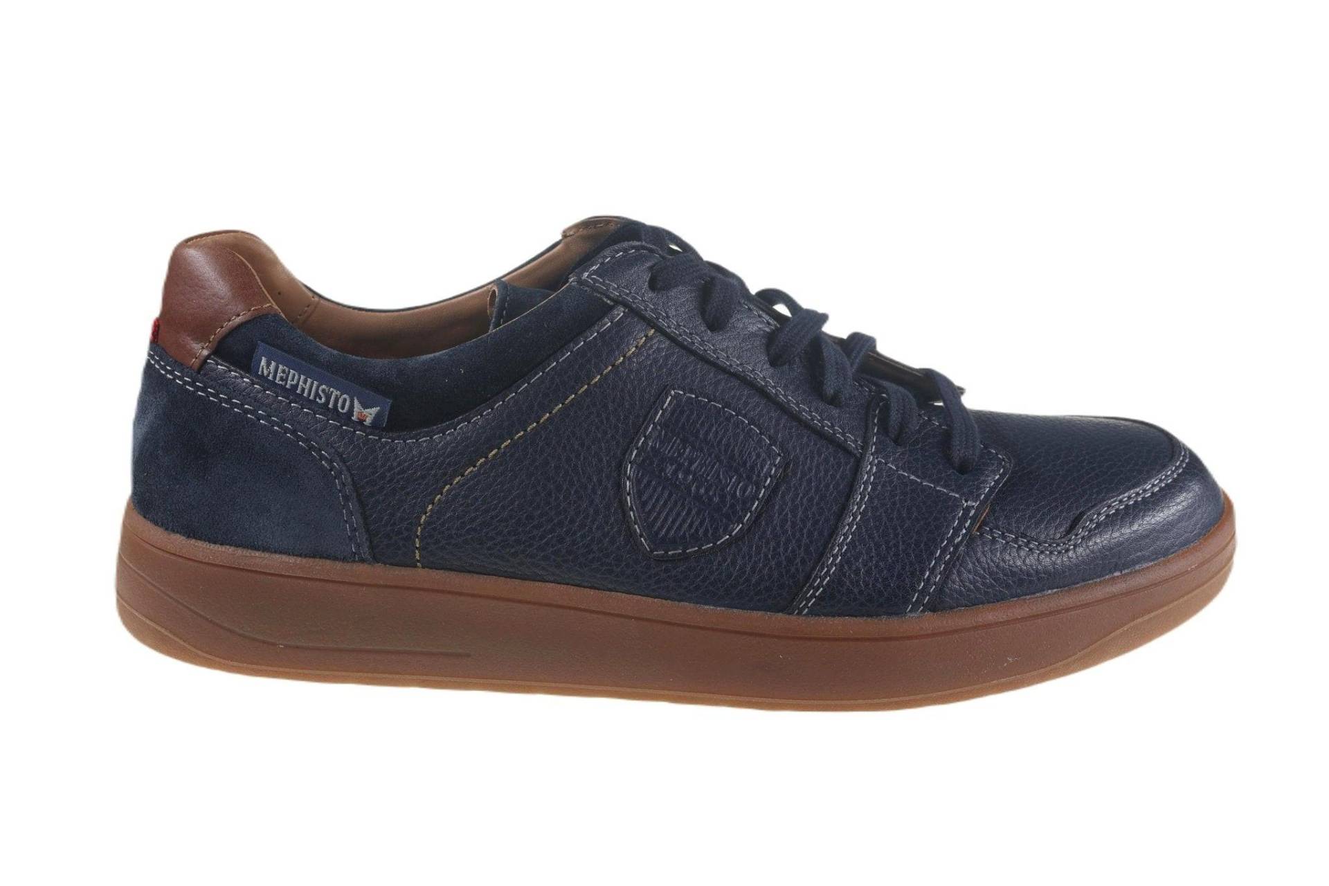 Hugh - Leder Sneaker Herren Blau 41 von Mephisto