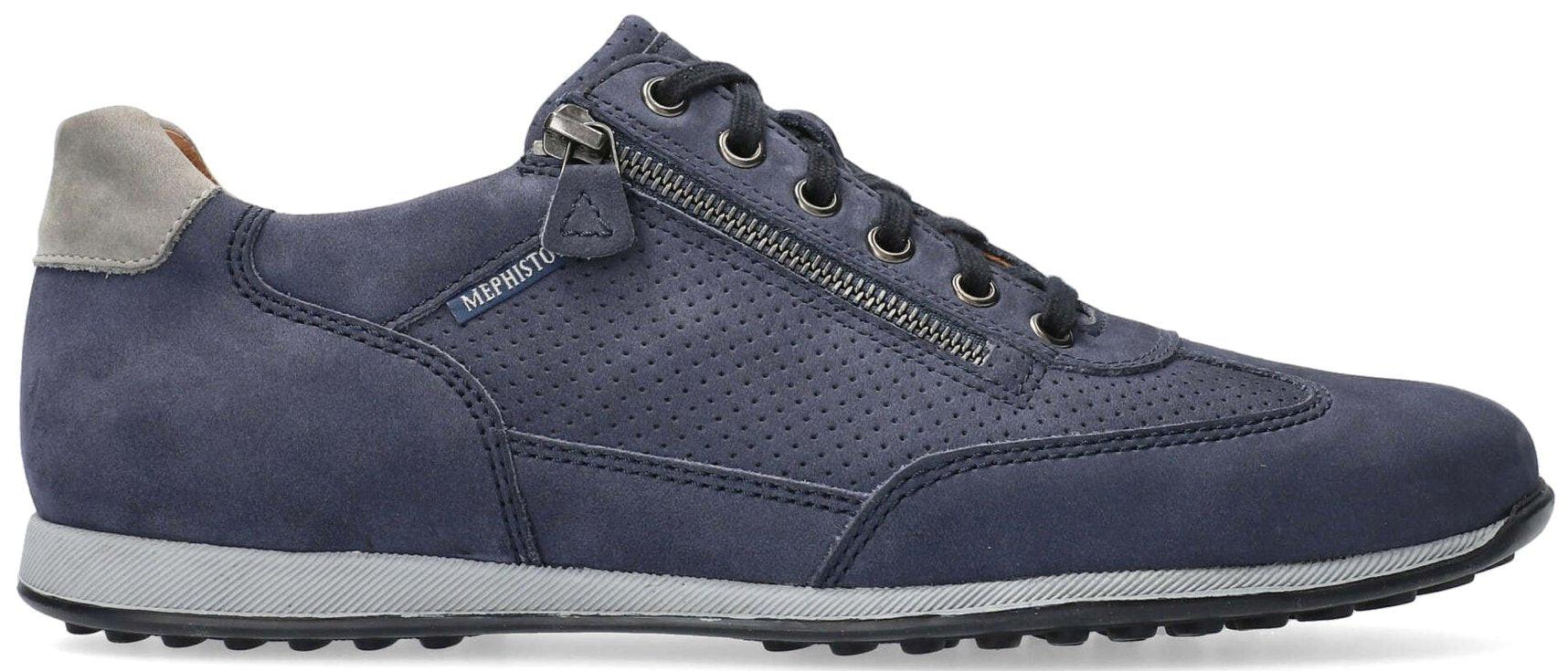 Leon - Nubuk Sneaker Herren Blau 46 von Mephisto