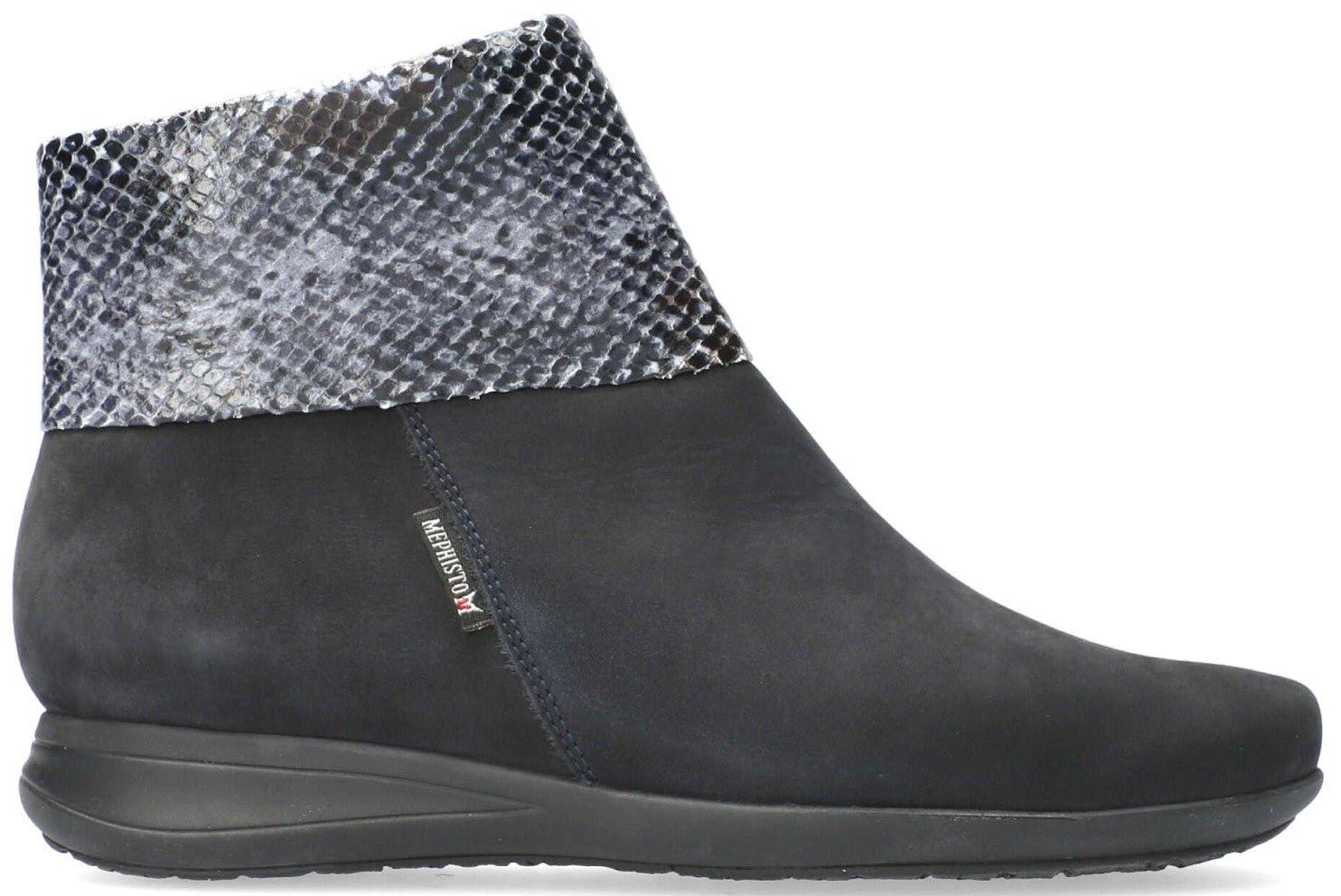 Neria - Leder Stiefelette Damen Blau 37 von Mephisto