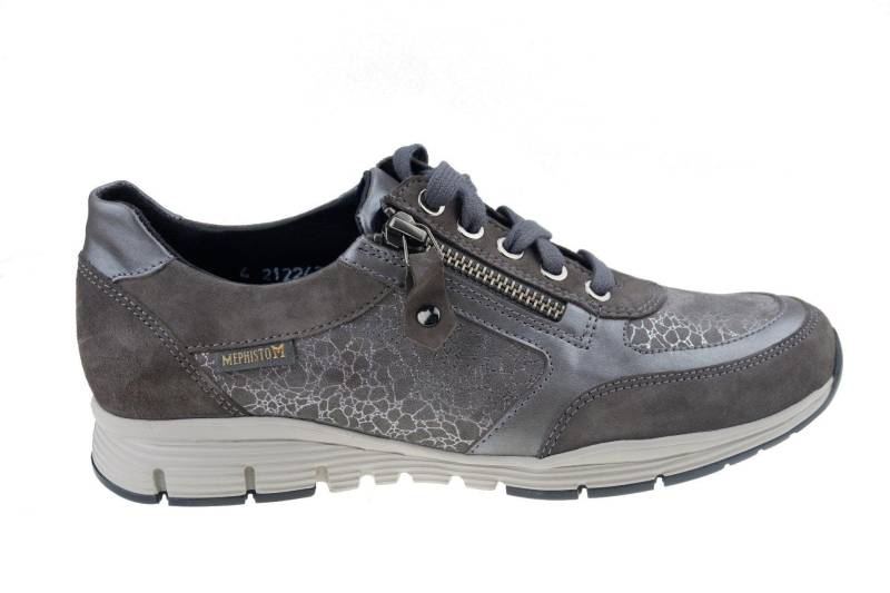 Ylona - Wildleder Sneaker Damen Grau 38 von Mephisto