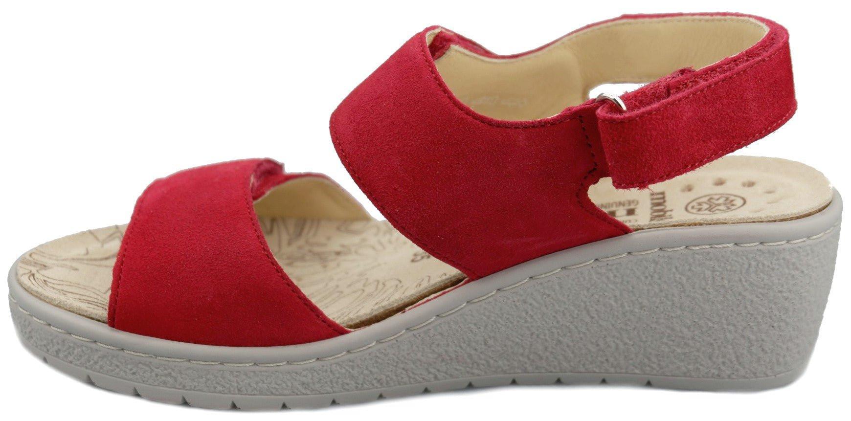 Pam Spark - Wildleder Sandale Damen Rot 41 von Mephisto