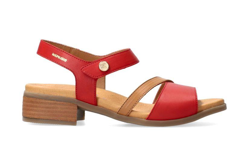 Nikolia - Leder Sandale Damen Rot 37 von Mephisto