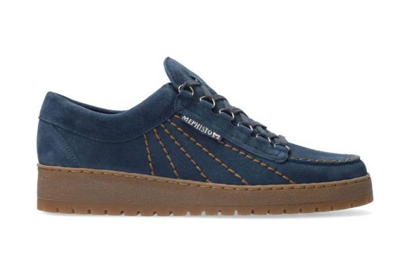 Rainbow - Wildleder Schnürschuh Herren Blau 46 von Mephisto