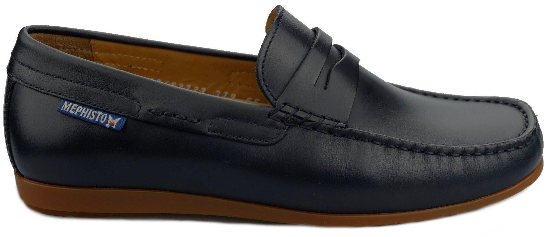 Alyon - Leder Mokassin Herren Blau 38.5 von Mephisto