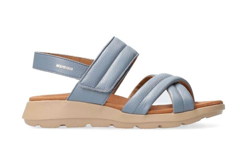 Tiany - Leder Sandale Damen Blau 37 von Mephisto