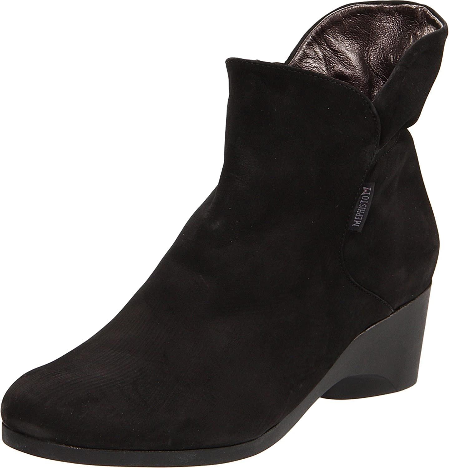 Turna - Nubuk Stiefelette Damen Schwarz 40 von Mephisto