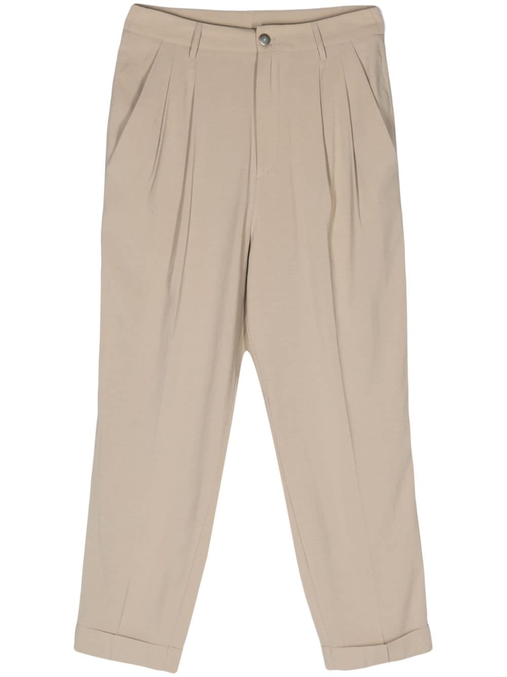 Merci high-waist tailored cropped trousers - Neutrals von Merci