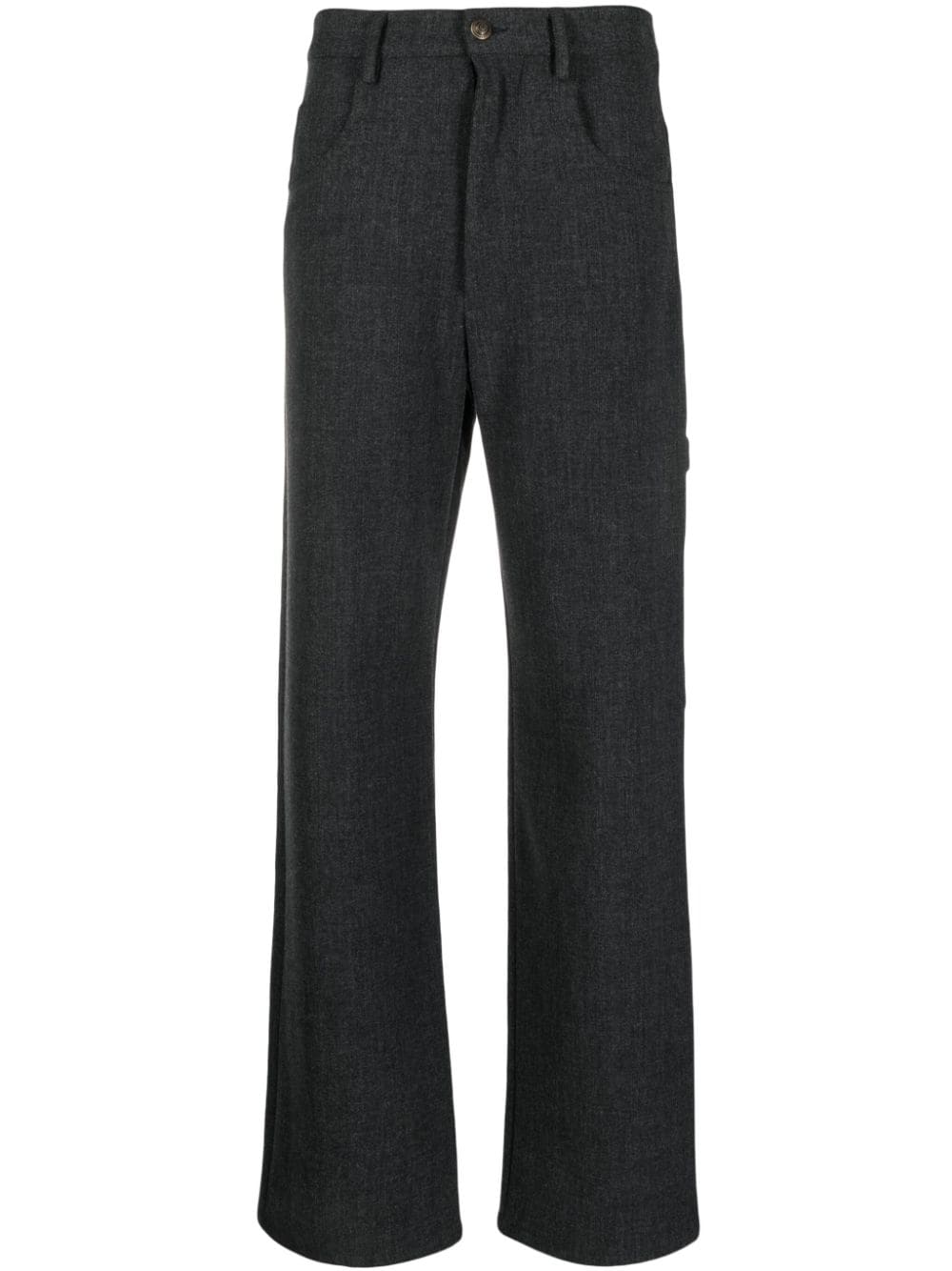 Merci high-waisted straight-leg trousers - Grey von Merci