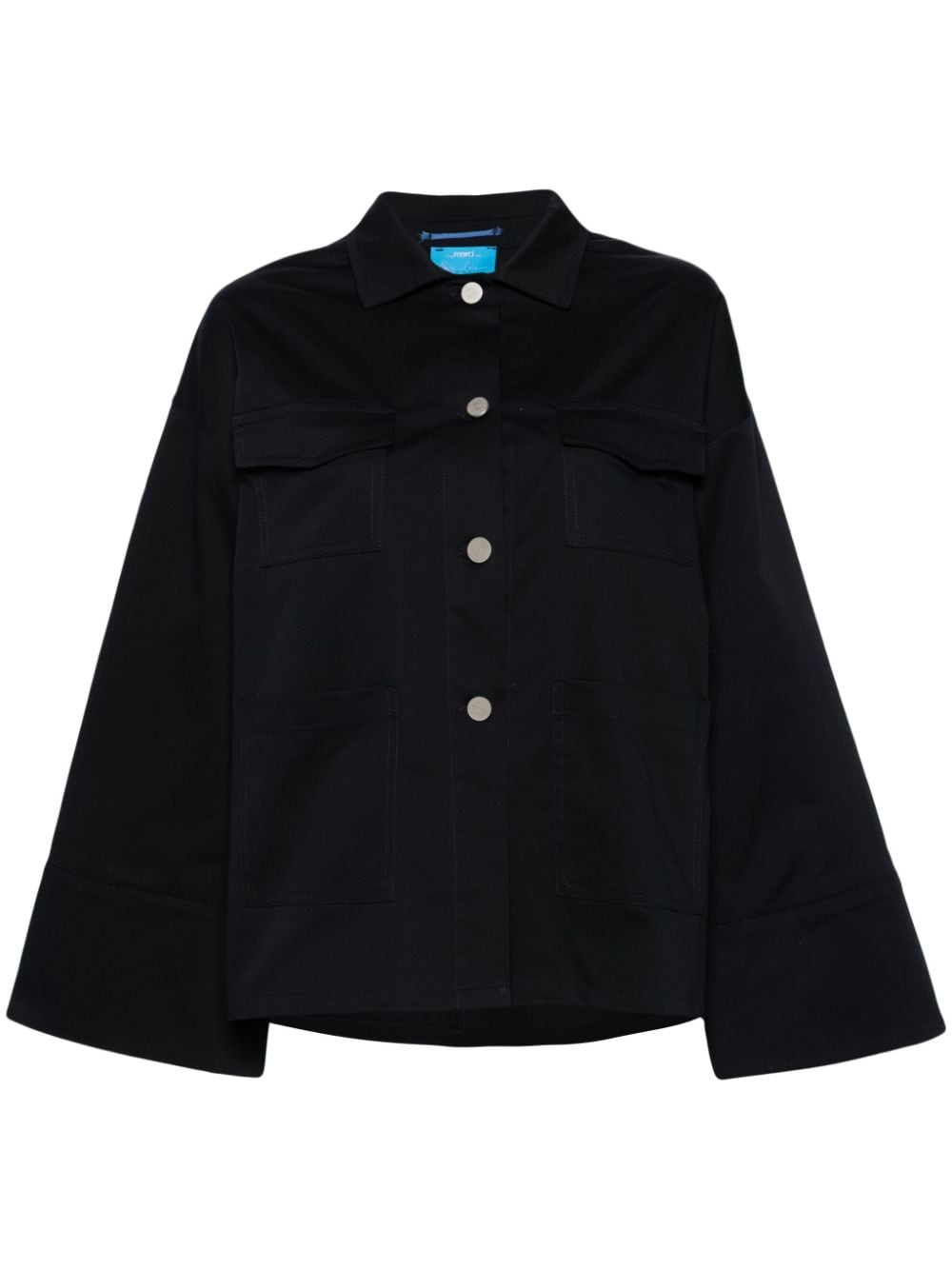 Merci wide-sleeves twill shirt jacket - Blue von Merci