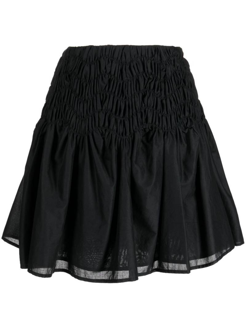 Merlette Elysian smocked-effect mini skirt - Black von Merlette